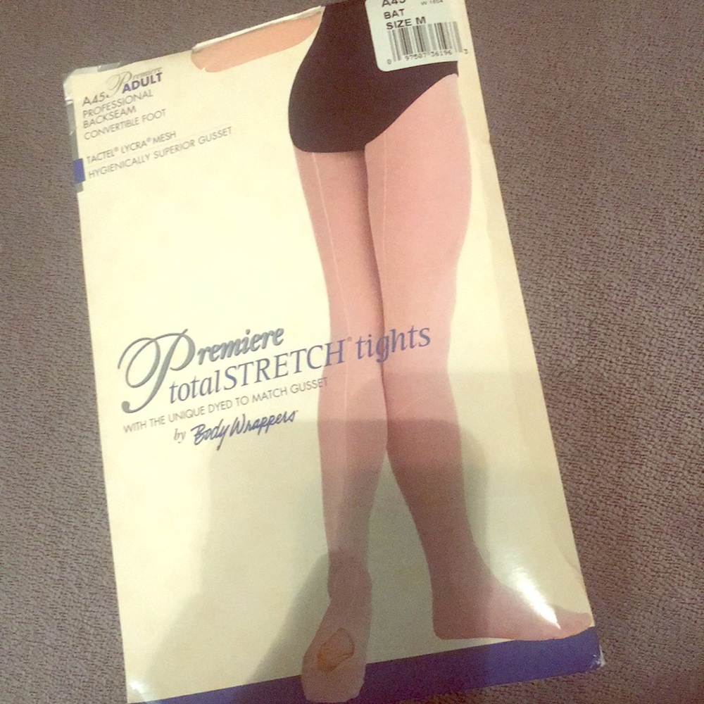 BodyWrappers seamed pink ballet tights